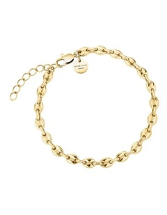 Coffee Bean Chain Bracelet in Gold