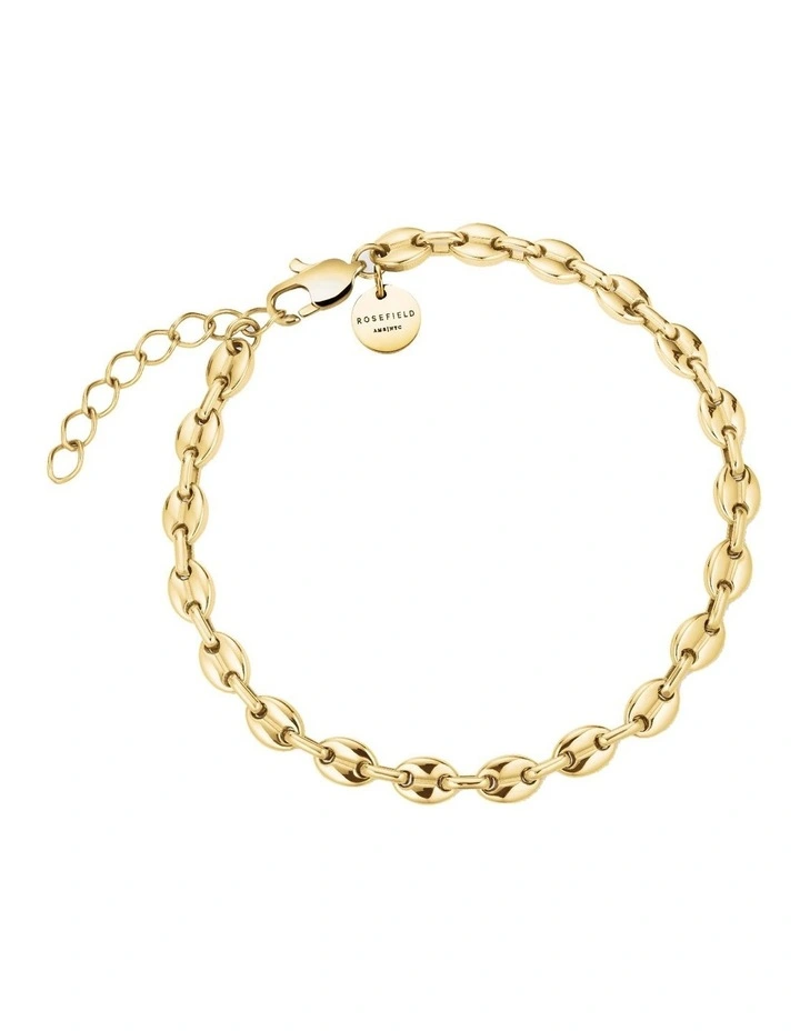 Coffee Bean Chain Bracelet in Gold image 1