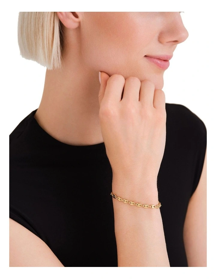 Coffee Bean Chain Bracelet in Gold image 2