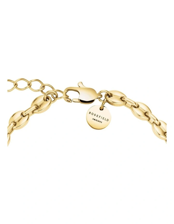 Coffee Bean Chain Bracelet in Gold image 4