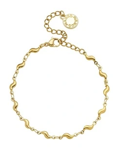 Twist Link Bracelet in Gold