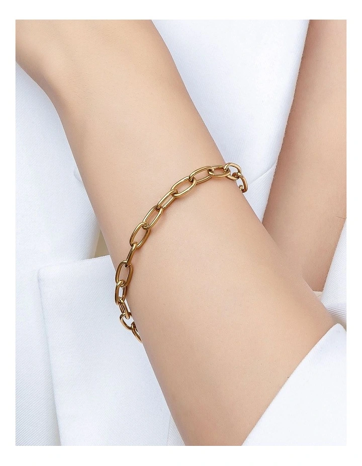 GJBD002M - Chain Fob Bracelet in Gold image 3