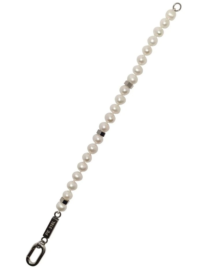 Statement Pearl Bracelet in White image 2