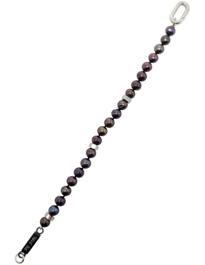 Statement Pearl Bracelet in Black image 3