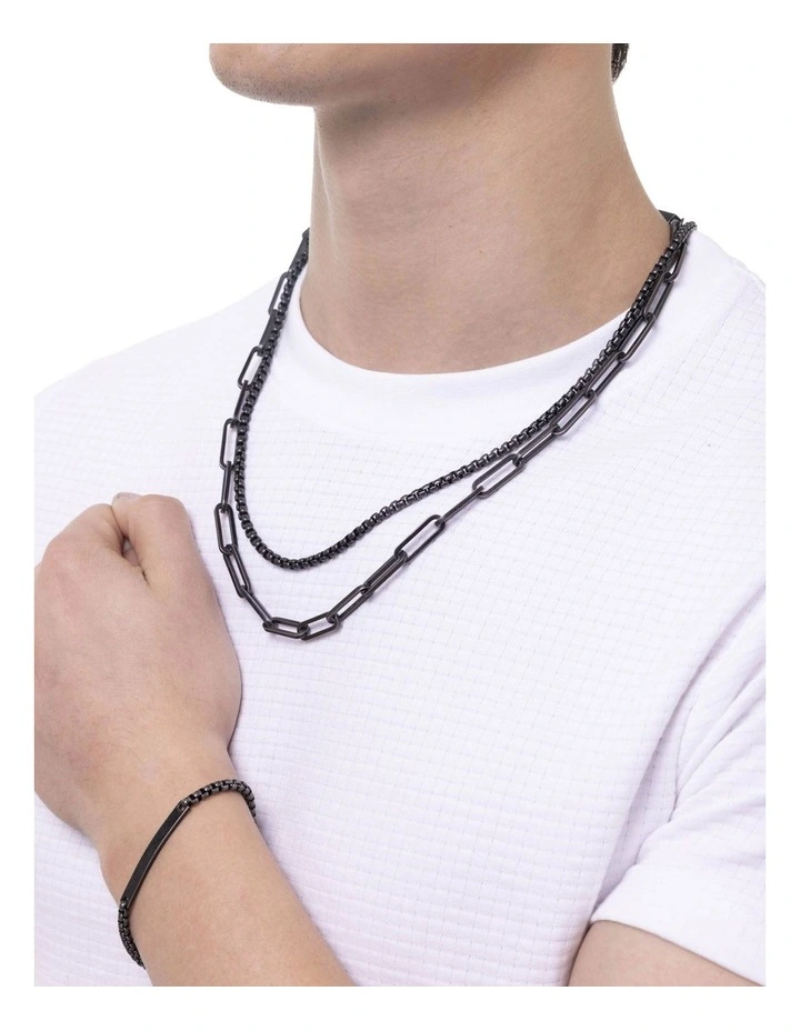 Urban ID Tag Bracelet in Black image 3