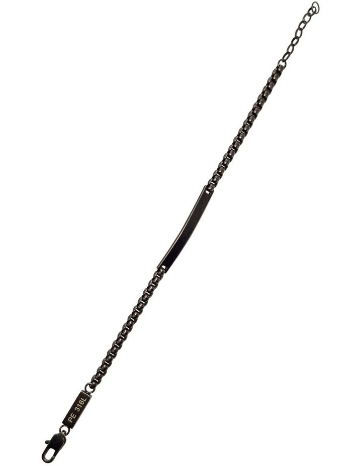 Urban ID Tag Bracelet in Black image 4