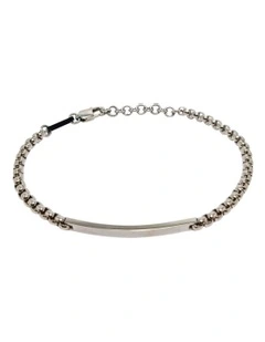 Urban ID Tag Bracelet in Silver