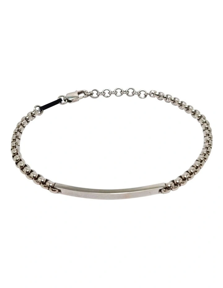 Urban ID Tag Bracelet in Silver image 1