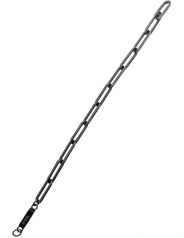 Bold Chain Bracelet in Black image 3