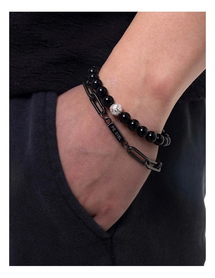 Agate Bracelet in Black image 2
