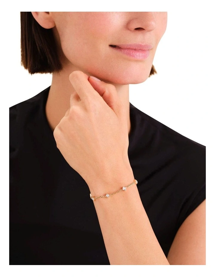 Playful Diamonds Bracelet in Gold Tone image 2