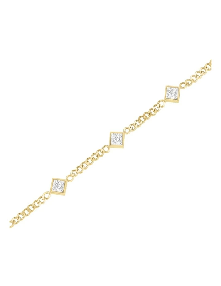 Playful Diamonds Bracelet in Gold Tone image 3