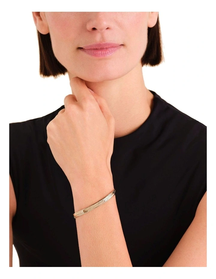 Large Snake Bracelet in Gold image 2