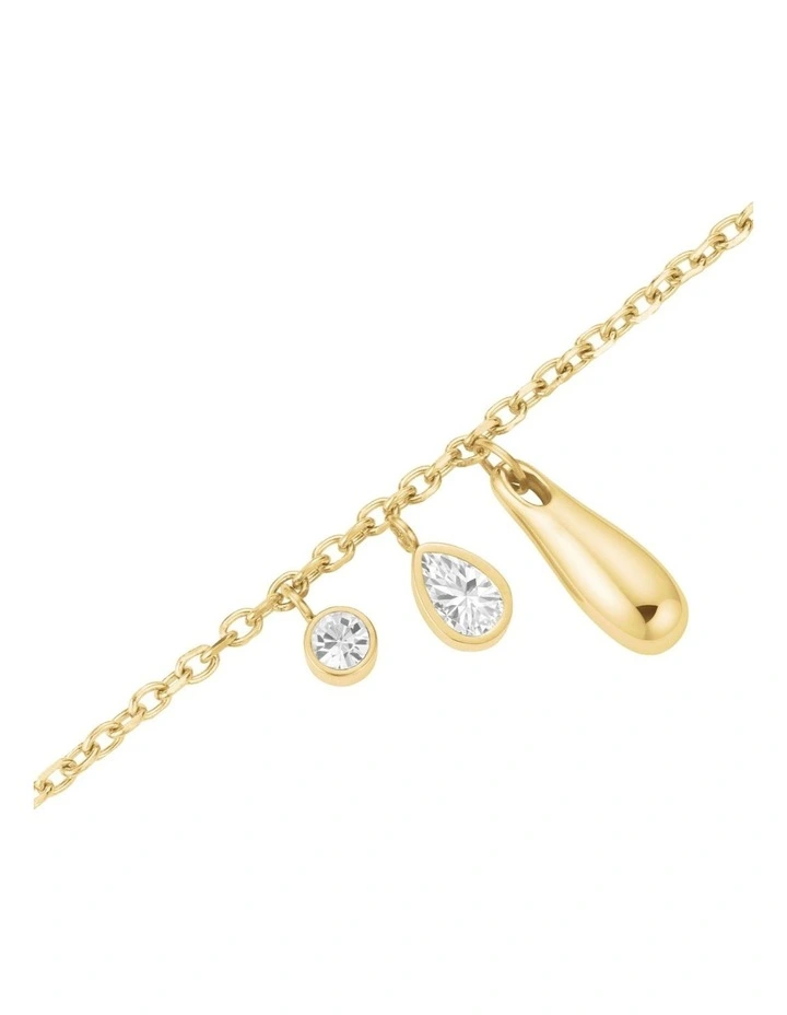 Bold Solitaire Charms Bracelet in Gold-Tone image 3
