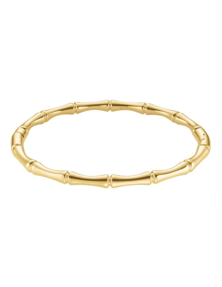 Statement Bamboo Bangle in Gold-Tone image 1