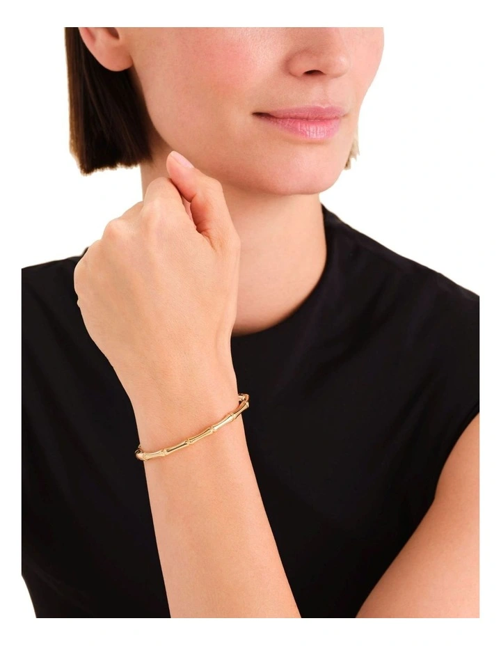 Statement Bamboo Bangle in Gold-Tone image 2
