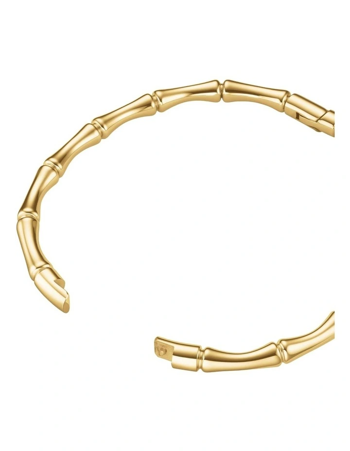 Statement Bamboo Bangle in Gold-Tone image 3