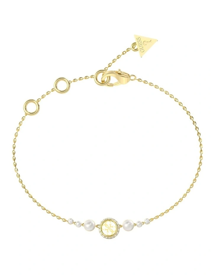 Tiny Pearly Bracelet in Gold image 1
