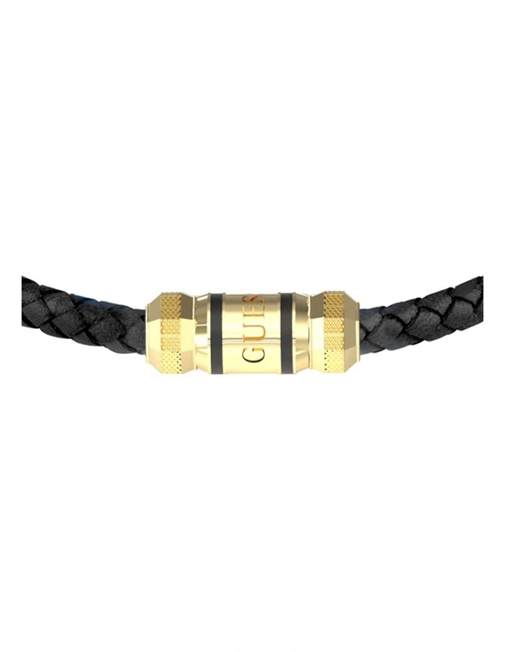 Exagon Leather Bracelet in Gold image 2