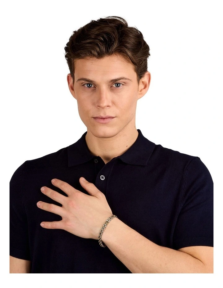 Iconic Steel Link Bracelet in Gold image 3