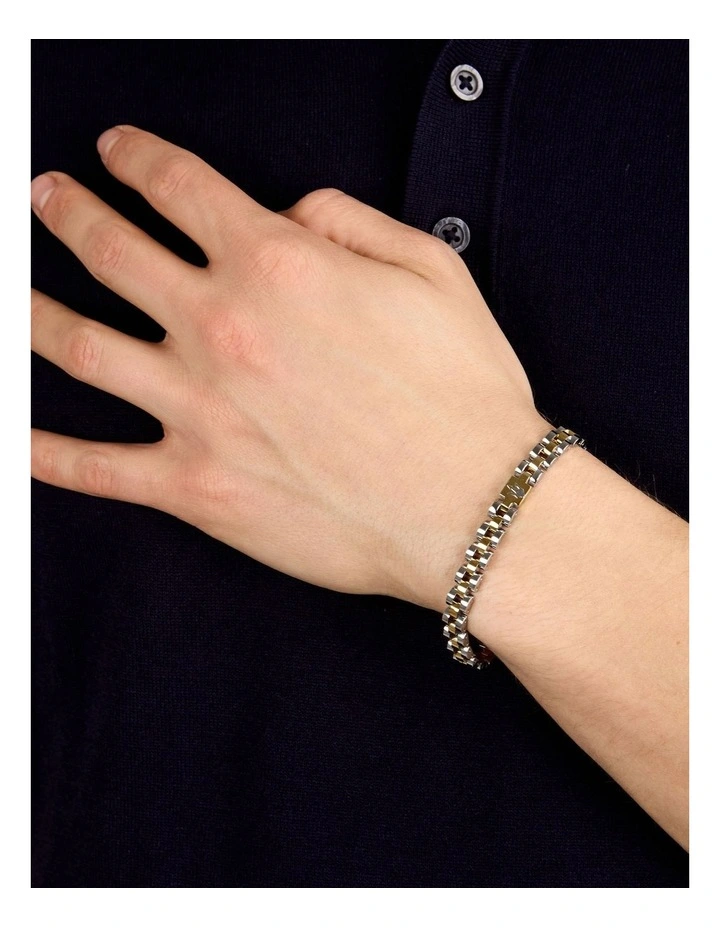 Iconic Steel Link Bracelet in Gold image 5