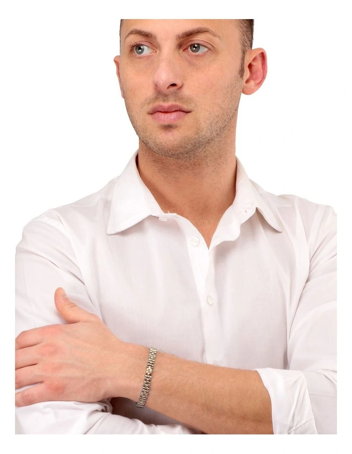 Iconic Steel Link Bracelet in Gold image 6