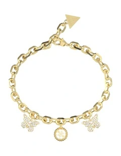 Borboleta & 4G Charm Bracelet  in Gold