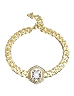 Octagon Stone Bracelet in Gold