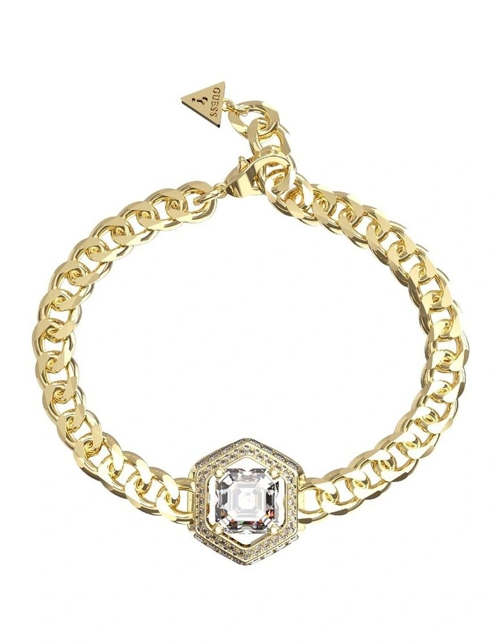 Octagon Stone Bracelet in Gold image 1
