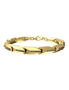 Matte Crystals Bracelet in Gold-Tone