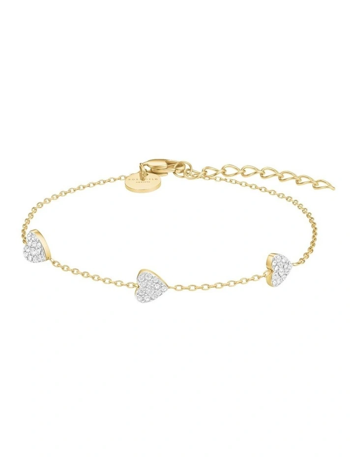 Three Hearts Bracelet in Gold-Tone image 1