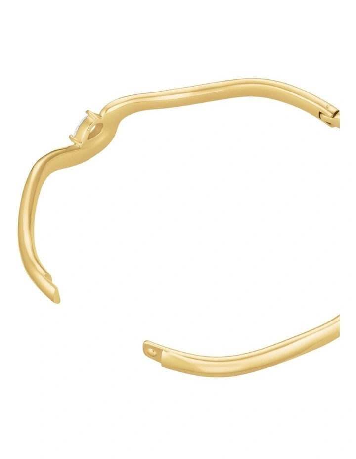 Marquise Wave Bangle Bracelet in Gold-Tone image 4