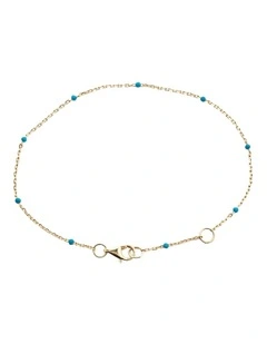Dainty Bead Station Bracelet in Gold
