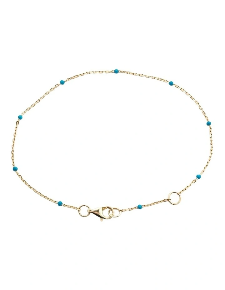 Dainty Bead Station Bracelet in Gold image 1