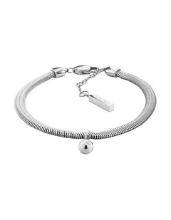 Layered Stainless Steel Chain Bracelet in Silver