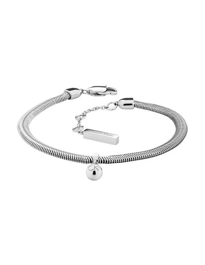 Layered Stainless Steel Chain Bracelet in Silver image 2