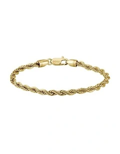 Myles Ionic Plated Thin Steel Chain Bracelet in Gold