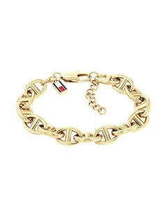 Marina Ionic Plated Thin Steel Chain Bracelet in Gold