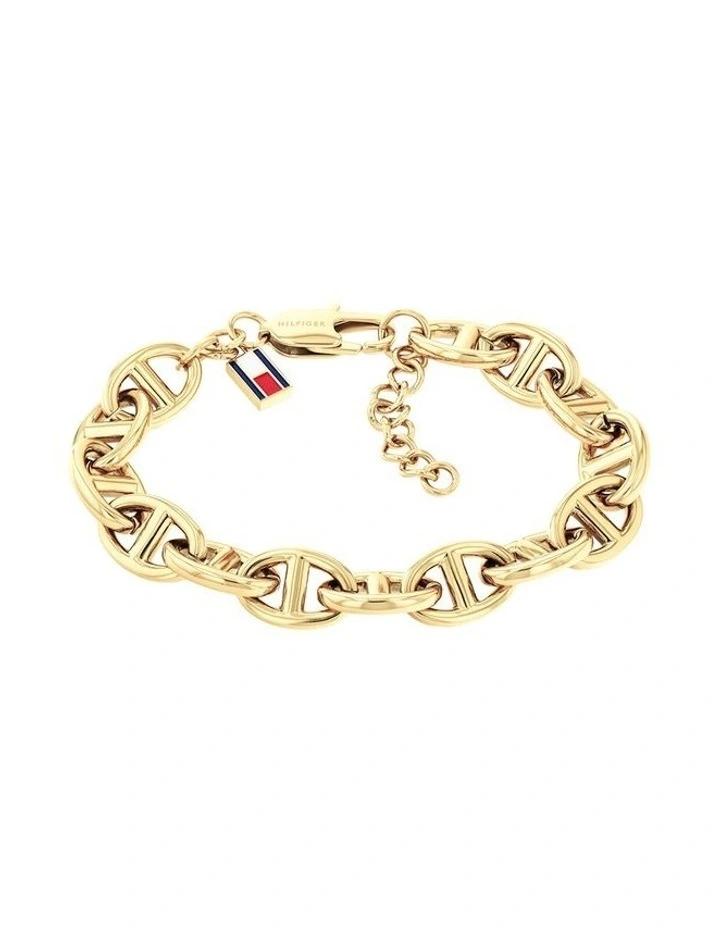 Marina Ionic Plated Thin Steel Chain Bracelet in Gold image 1