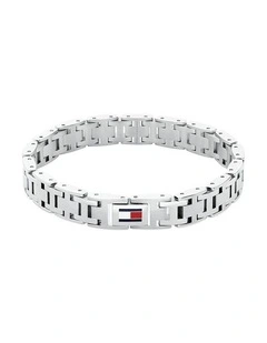 H-Link Stainless Steel Link Bracelet in Silver