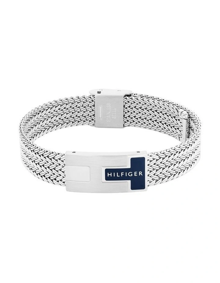 Nautical Mesh Stainless Steel Mesh Chain Bracelet in Silver image 1