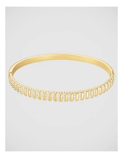 Rosefield Jewellery Stripe Pave Gold Bangle