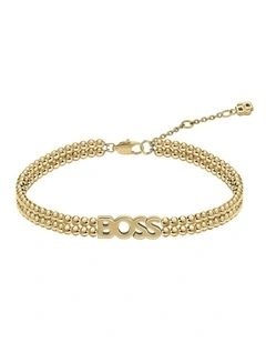 Kassy Beads Gold Steel Women's Bead Bracelet