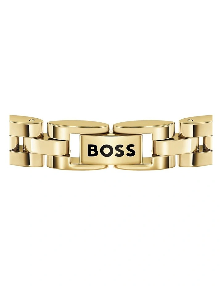 Gold Steel Men's Metal Link Bracelet image 3
