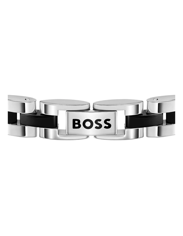 Stainless Steel & Black Steel Men's Metal Link Bracelet image 3