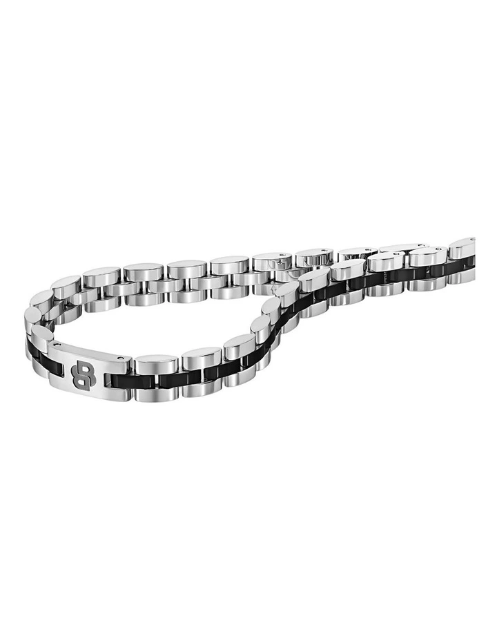 Stainless Steel & Black Steel Men's Metal Link Bracelet image 4