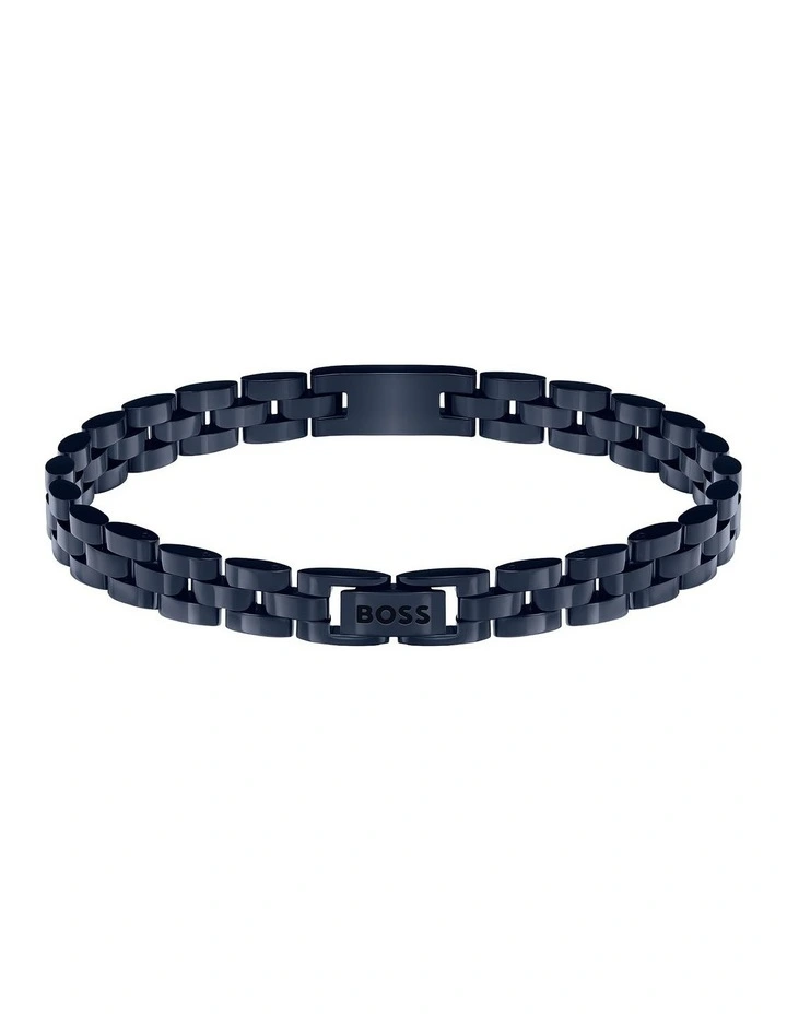 Blue Steel Men's Metal Link Bracelet image 2