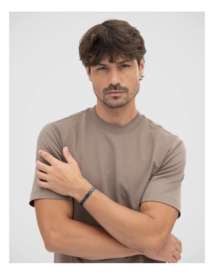 Blue Steel Men's Metal Link Bracelet image 5
