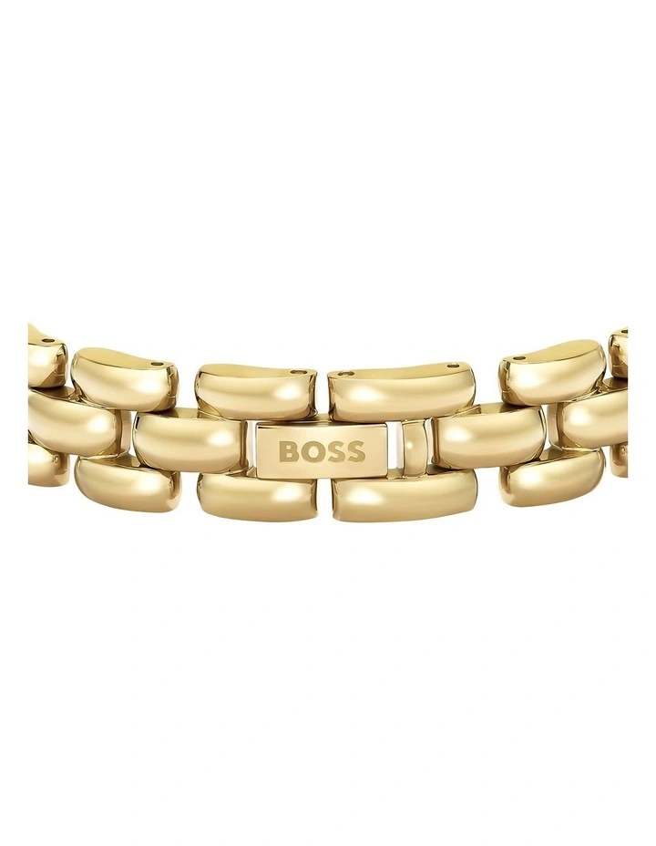 Gold Steel Women's Metal Link Bracelet image 3