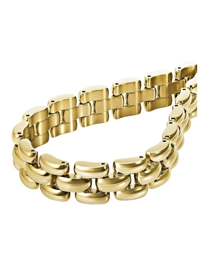 Gold Steel Women's Metal Link Bracelet image 4